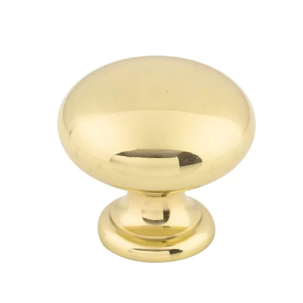 Mushroom 1 1/4" Diameter Mushroom Knob in Alloy Metal/Gold Tone (6 pack)